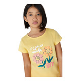 Camiseta Infantil Feminina Manga Curta Estampada Hering Kids