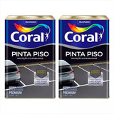 Tinta Acrílica Pinta Piso Alto Tráfego 18 Litros Kit 2 Cores