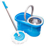 Balde Spin Mop Centrifuga Inox Esfregão Com 2 Refis Vassoura