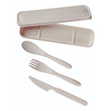 Set De Cubiertos Portátiles Beige 814-43