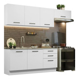 Armario De Cocina Completa 260cm Agata Madesa 02 Color Blanco