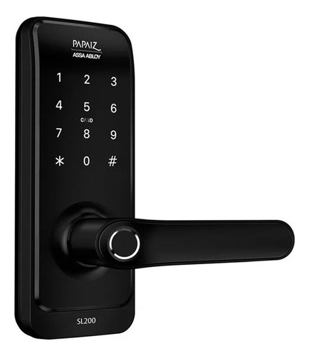 Fechadura Eletrônica Preta Papaiz Sl205 Smart Lock Digital