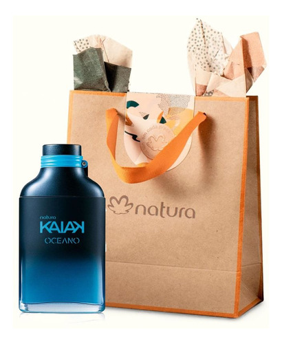 Perfume Natura Kaiak Oceano Deo Colônia Masculino 100ml + Sacola De Presente