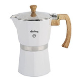 Cafetera Hudson 6 Tazas Manual Blanca Italiana Induccion