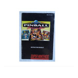 Manual Super Pinball - Behind The Mask - Snes- 100% Original