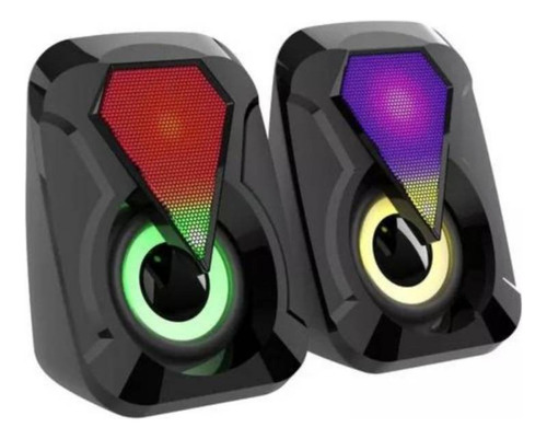 Mini Parlantes Rgb E-1053 Speaker Led Para Pcgamermultimedia