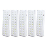 Kit 5 Luminaria Emergencia 30leds Segurimax