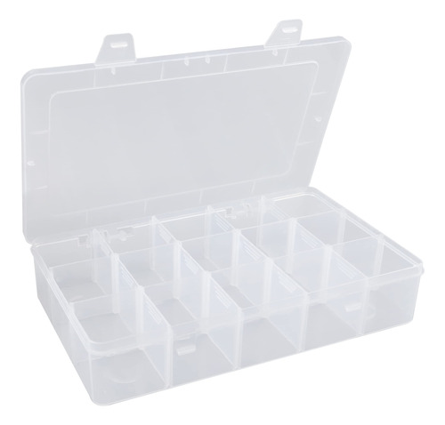 Hlotmeky Caja Organizadora De Plstico, 15 Rejillas Grandes,