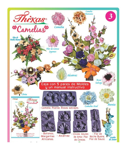 Moldes Para Flores De Foamy Camelias Con 5 Pares De Moldes