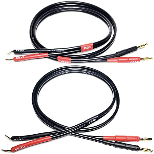 Cable De Altavoz Cess1193f Banana Pin Tipo Plug 12awg 6...