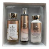 Set De Regalo Bath And Body Works Warm Vanilla Sugar 3pzs