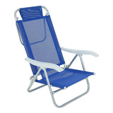 Cadeira Reclinável Sunny Alumínio 6 Posições Azul 063002