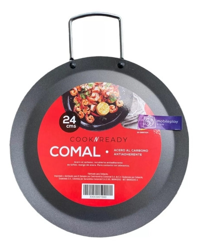 Comal Asador Tortillas Arepas Antiadherente 24cm