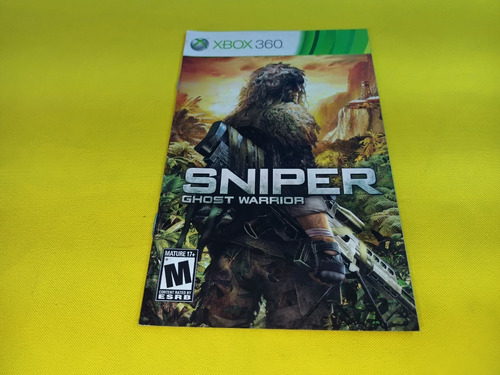 Manual Original Sniper Ghost Warrior Xbox 360