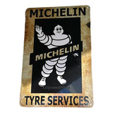 Cuadro Metal Retro Vintage Patente Souvenir Michelin