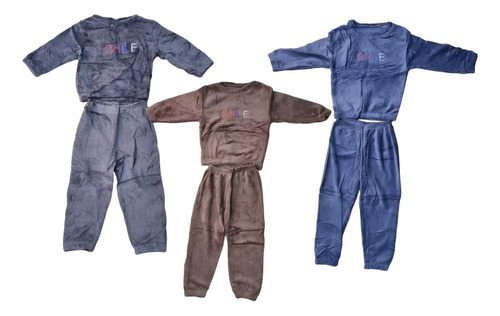 Pack 3 Pijamas Niño Polar Estampado Chile