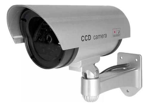 Camara Seguridad Falsa Exterior Con Luz Led Vigilancia/b277