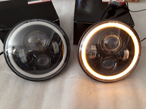 Faro Led Redondo Camin Machito Pickup Fj40 Fj45 Rubic Jeep Foto 3