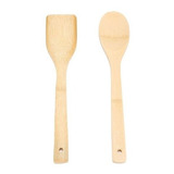      Set Utensilios Madera Bambu X2 Pzs Cocina Crystal Rock