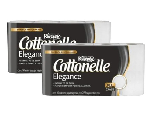 Papel Higiénico Kleenex Cottonelle Elegance Xl 32 Rollos 
