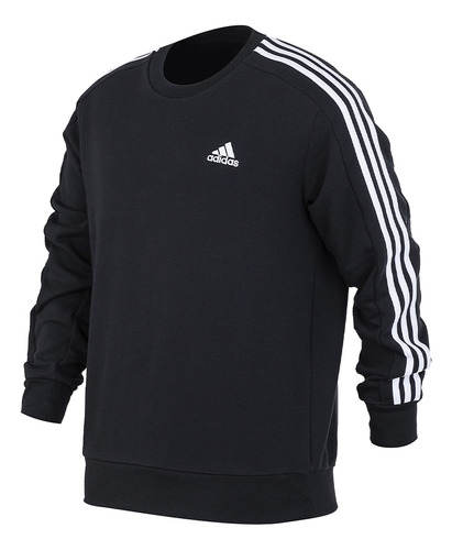 Buzo adidas Essentials 3 Tiras Negro Solo Deportes