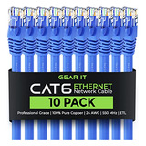 Cable Ethernet Gearit Cat 6 De 10 Pies (paquete De 10) - Cat