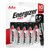 Pack Pilas Alcalina Energizer Max 1.5 V Aa X 8 Und 