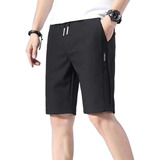 Pantalones Cortos Deportivos For Hombre Color Sólido Patrón