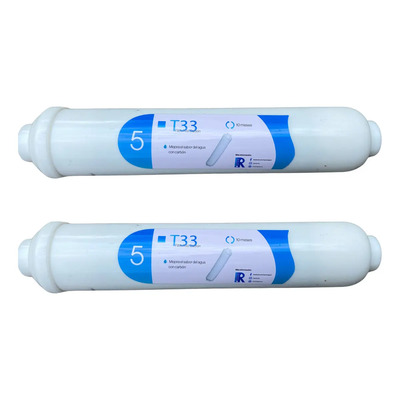 Kit 2 Filtros T33 5ta Etapa Purificador De Ósmosis Reynor | Envío gratis