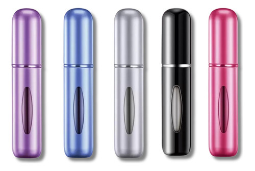 5 Mini Atomizadores De Perfume Con Cápsulas De Viaje Recarga