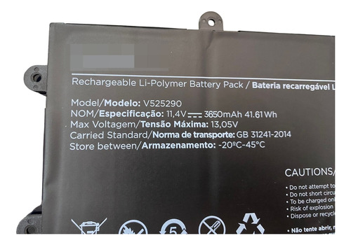 Bateria Para Notebook V525290 - 11.4v/3650mah Semi Nova