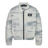 Jaqueta Calvin Klein Jeans Infantil Bomber Corta Vento Logo