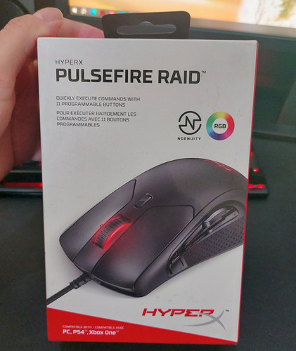 Mouse Para Jogo Hyperx  Pulsefire Raid Preto