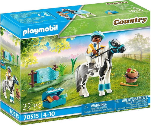Playmobil Country 70515 Pony 22 Pcs Caballo + Muñeco + Cofre