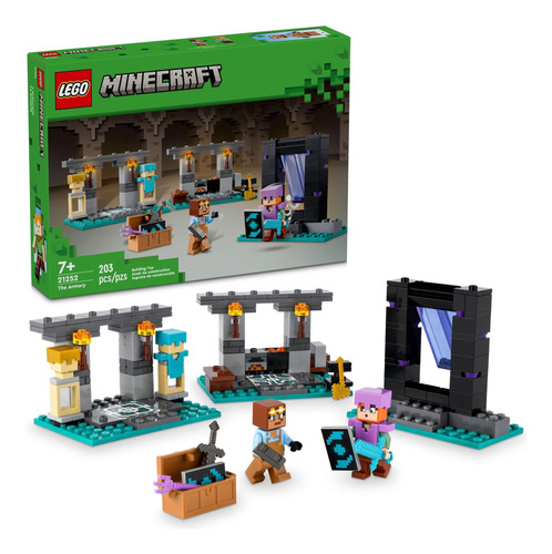 Lego Minecraft The Armory Building Set, Incluye Figuras Popu