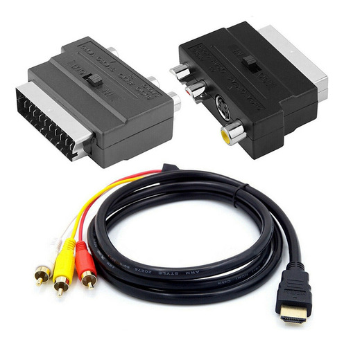 F Cable Audio S-video Macho Compatible Con 1080p A 3 Rca F