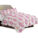 Cubrecama Reversible King Size Pierre Cardin Quilt + Fundas