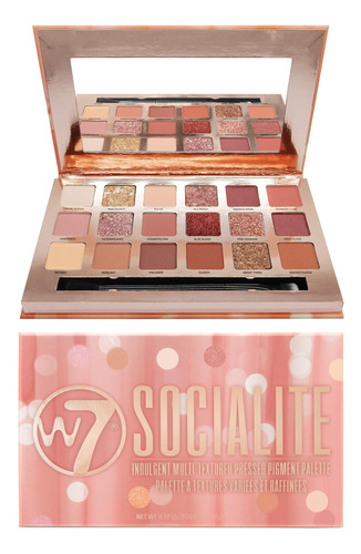 W7 Socialite - Paleta De Maquillaje De Pigmento Prensado | .