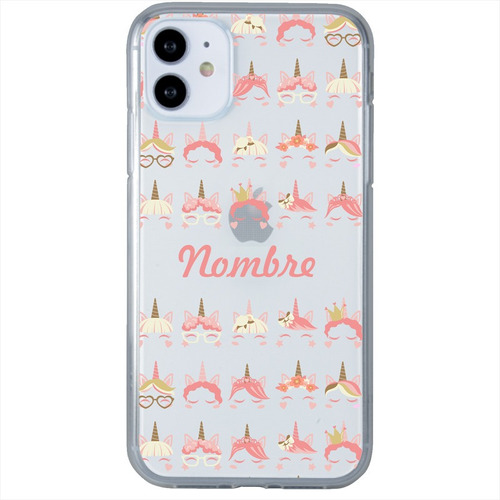 Funda Para Apple iPhone Unicornios Personalizada Nombre