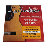 Encordado Guitarra Nylon La Sevillana Negro Dorado Els-520b