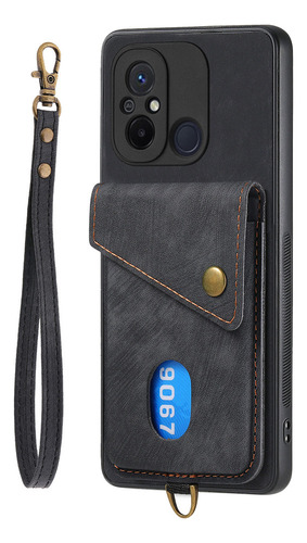 T Cartões Magnéticos Slot Wallet Leather Para Xiaomi Strap
