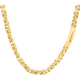 Cadena Bizantina Premium Hombre Collar Oro Lam 18k Regalo Kz