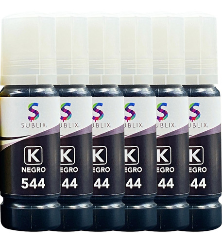 6 Botella Para Epson T544 L1110 L3110 L3150 Tinta Compatible