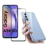 Case Anti Shock + Película 3d Compativel Samsung A54 5g 6.4