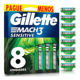 Repuestos Para Afeitar Gillette Mach3 Sensitive 8 Unidades