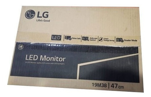 Monitor Led De 19 LG 19m38 Sellado Color Negro