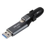 Pny Unidad Flash Usb 3.0 Otg Duo Link Ios De 64 Gb Para Ipho