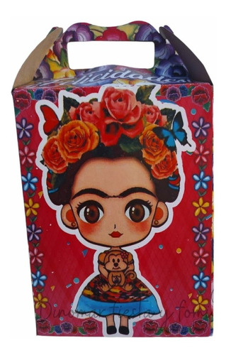 30 Caja Dulcera/lonchera Frida Kahlo. Fiesta, Dulces.