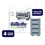 Gillette Skinguard Sensitive Repuestos Para Afeitar  X 4 Uds