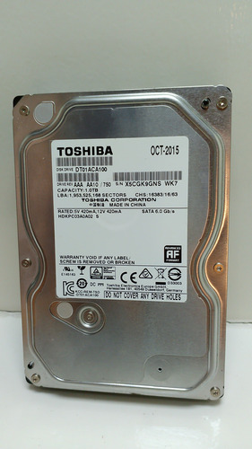 Placa Lógica Hd Toshiba Dt02aca100 S/n: X5cgk9gns 1tb